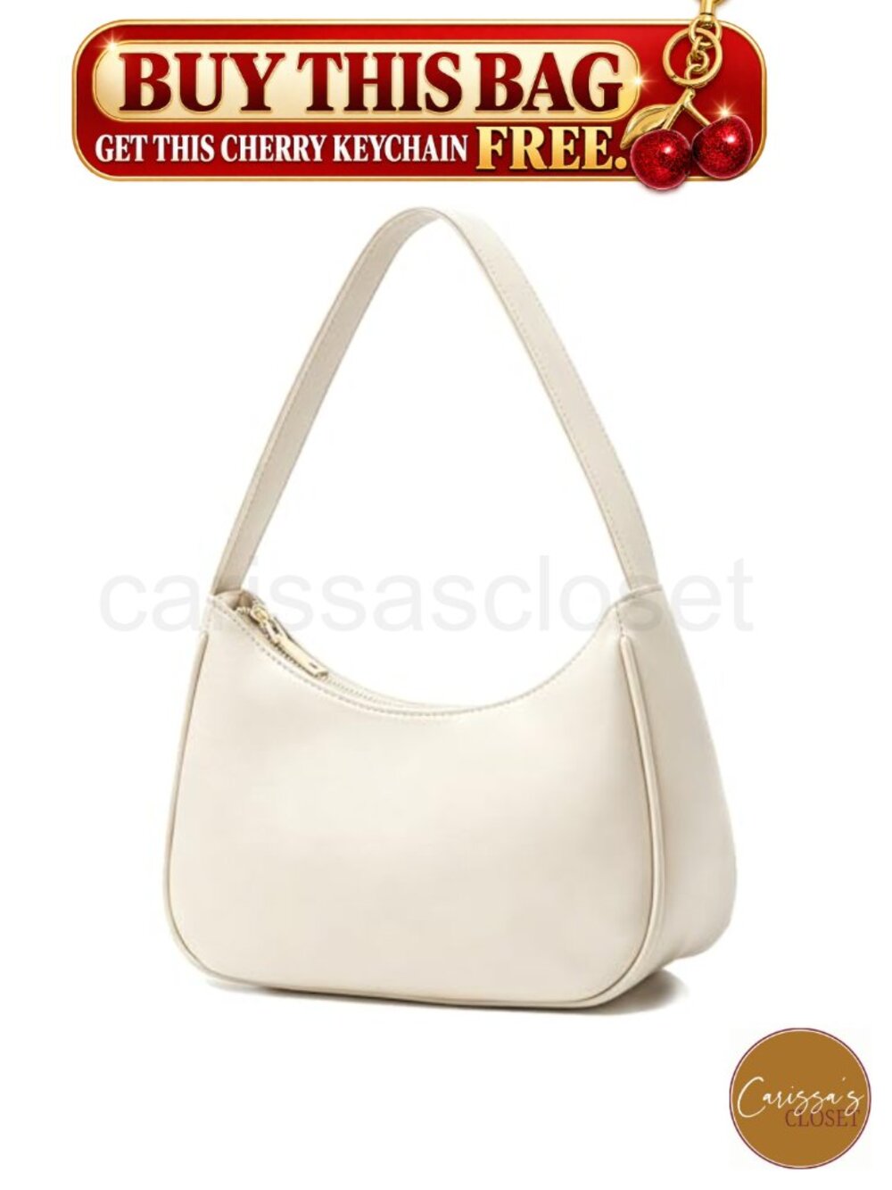 ✨ Crescent Shoulder Bag Cute Hobo Tote Handbag Mini Clutch Vegan Leather